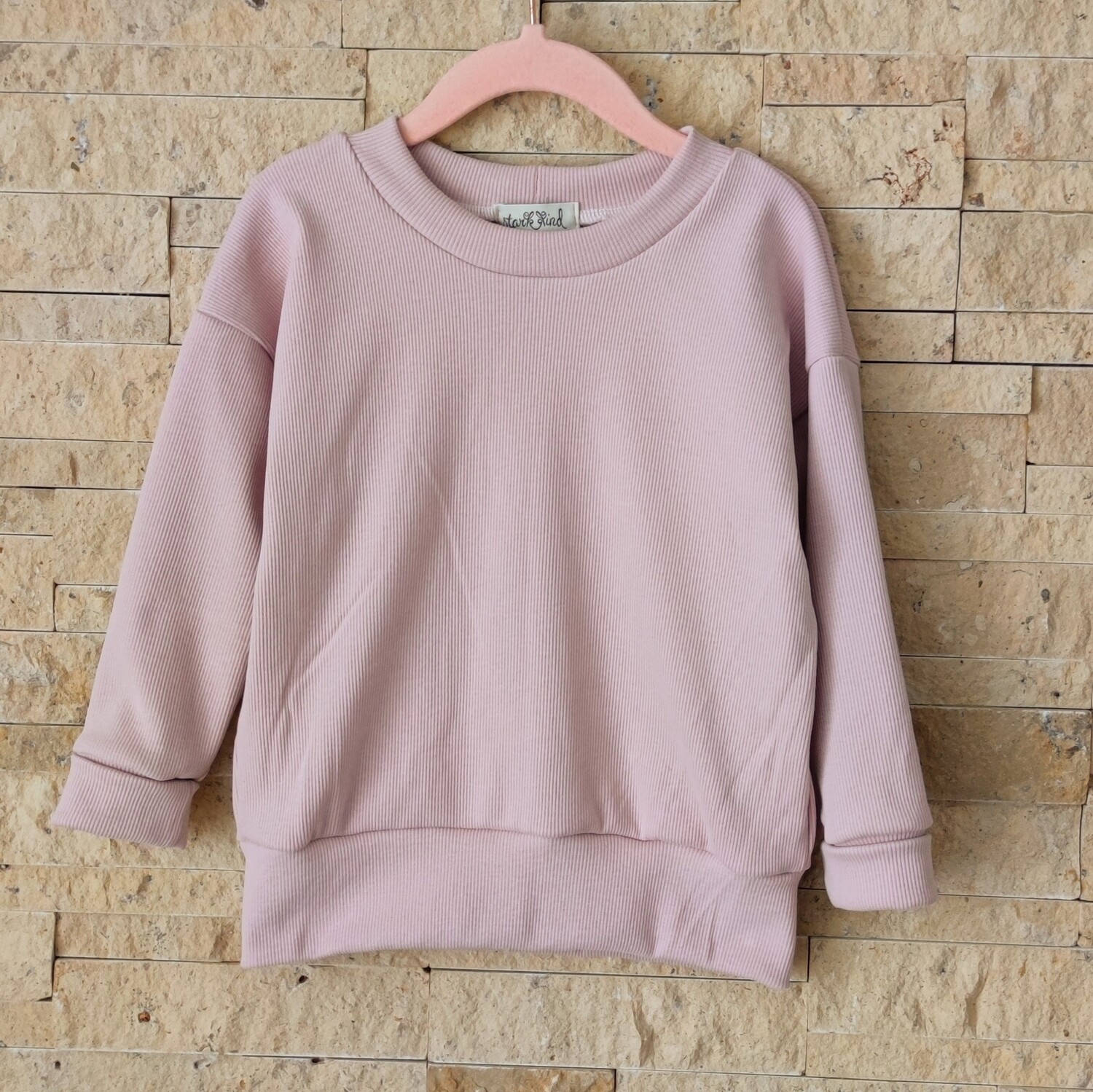 Rib Jersey Pullover - helles Flieder 