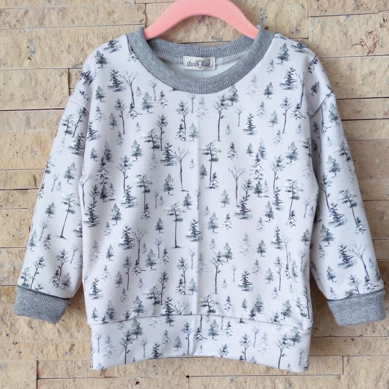 Pullover - French Terry Snow Forest 