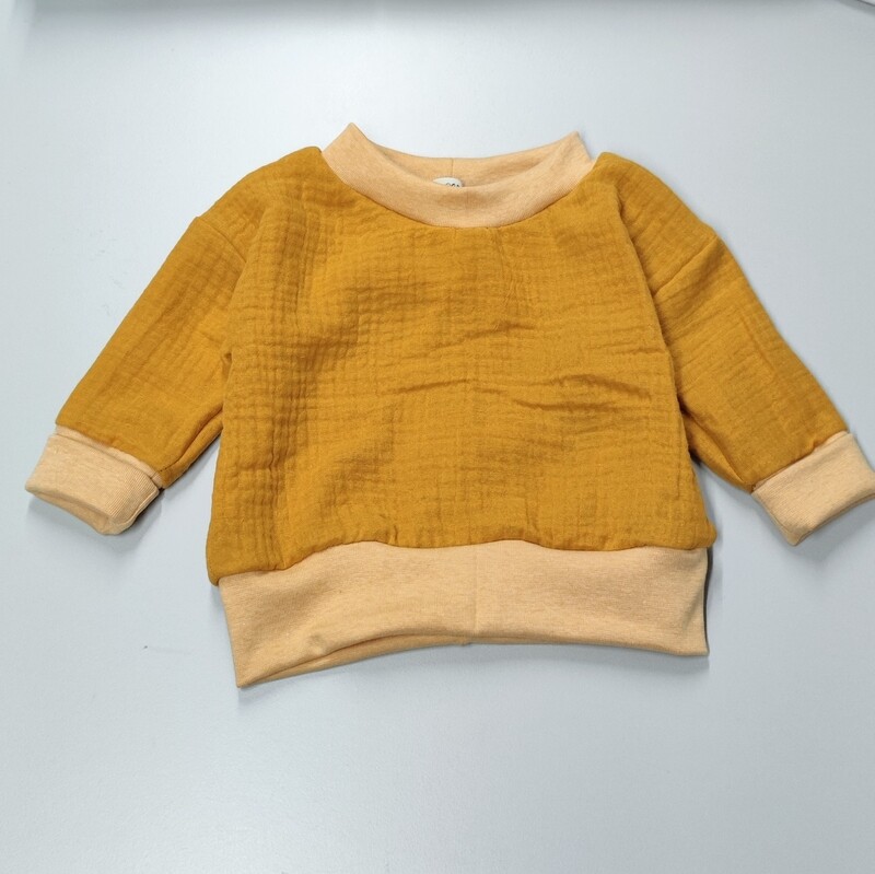 Musselin Longsleeve Shirt - Senfgelb - Gr. 50/56