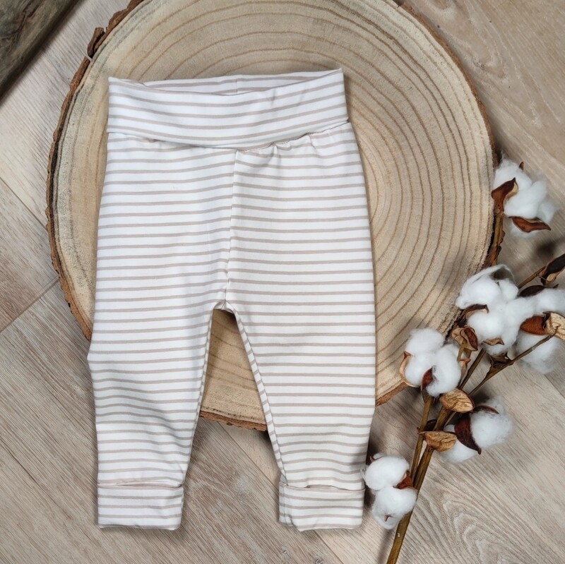 Leggings - Streifen Beige