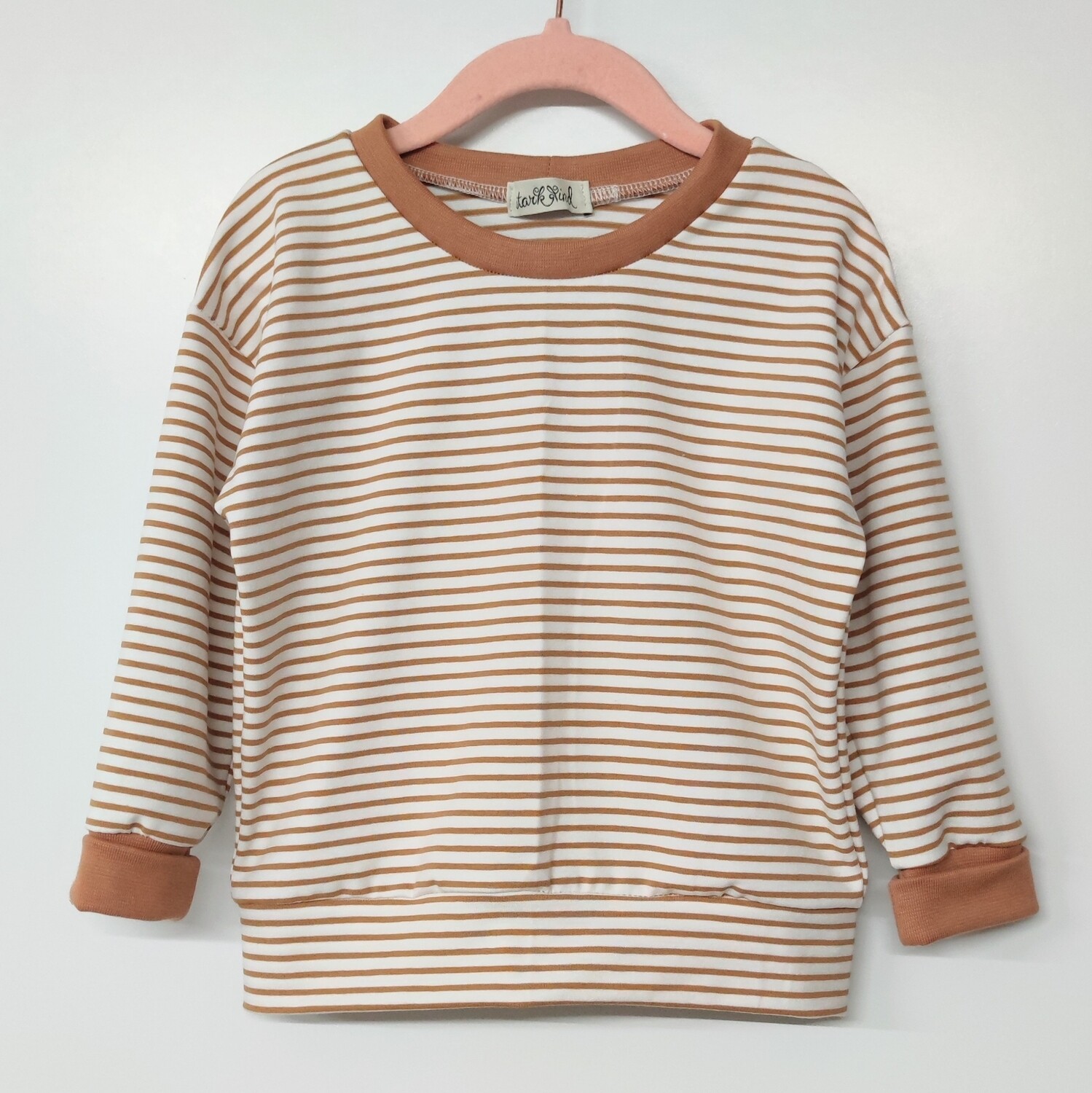 Pullover - Streifen Karamell