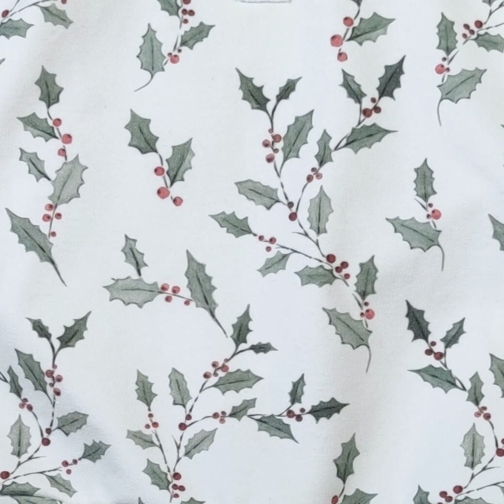 French Terry Pullover mit Rüsche - Holly Berry