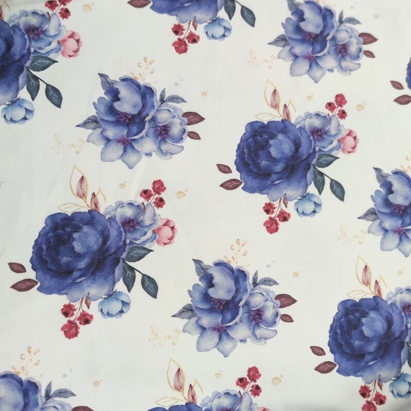 (Stoff) Jersey - Blue Blossom 