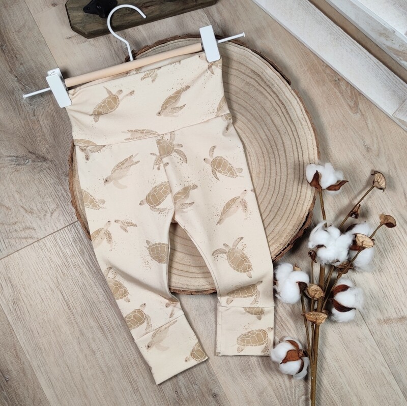 (Sofortkauf) Leggings - Kleine Schildkröte beige - Gr. 62/68