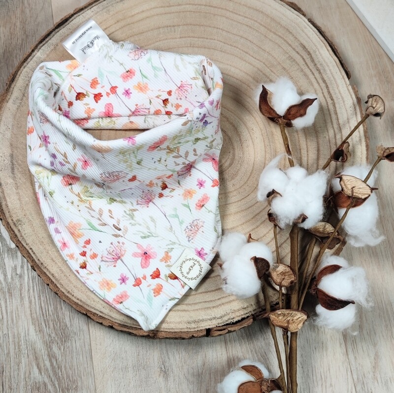 Halstuch mit Druckknöpfen - Rib Jersey - Wild Flowers