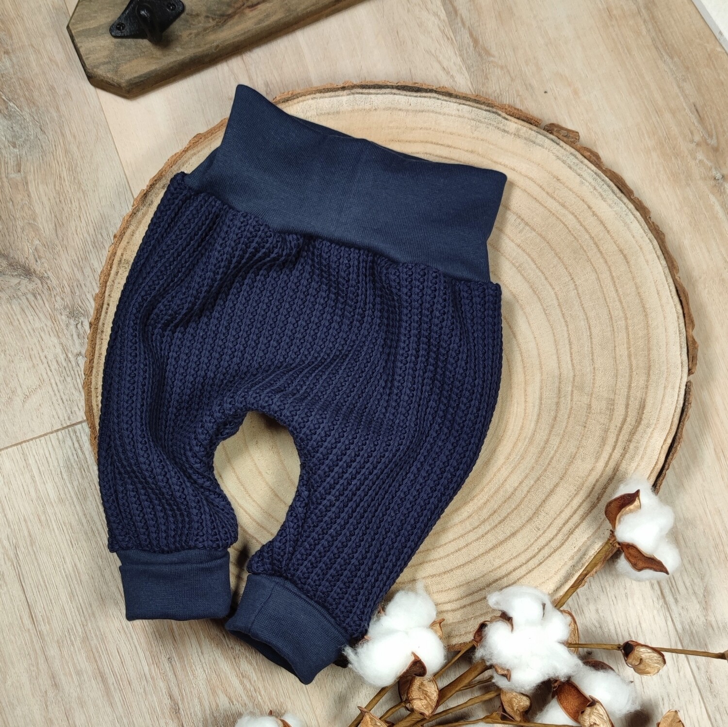 Cozy Grobstrick Pants - Dunkelblau 