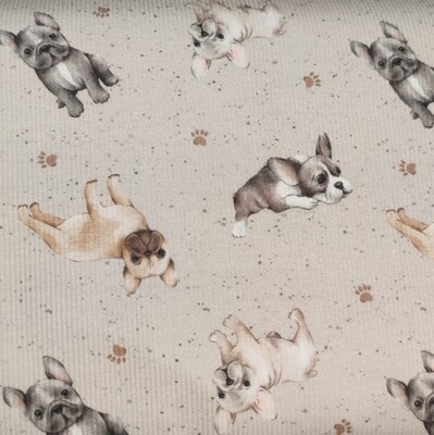 Rib Jersey Pullover - French Bulldog Light Taupe Rib Jersey Pullover - French Bulldog Light Taupe
