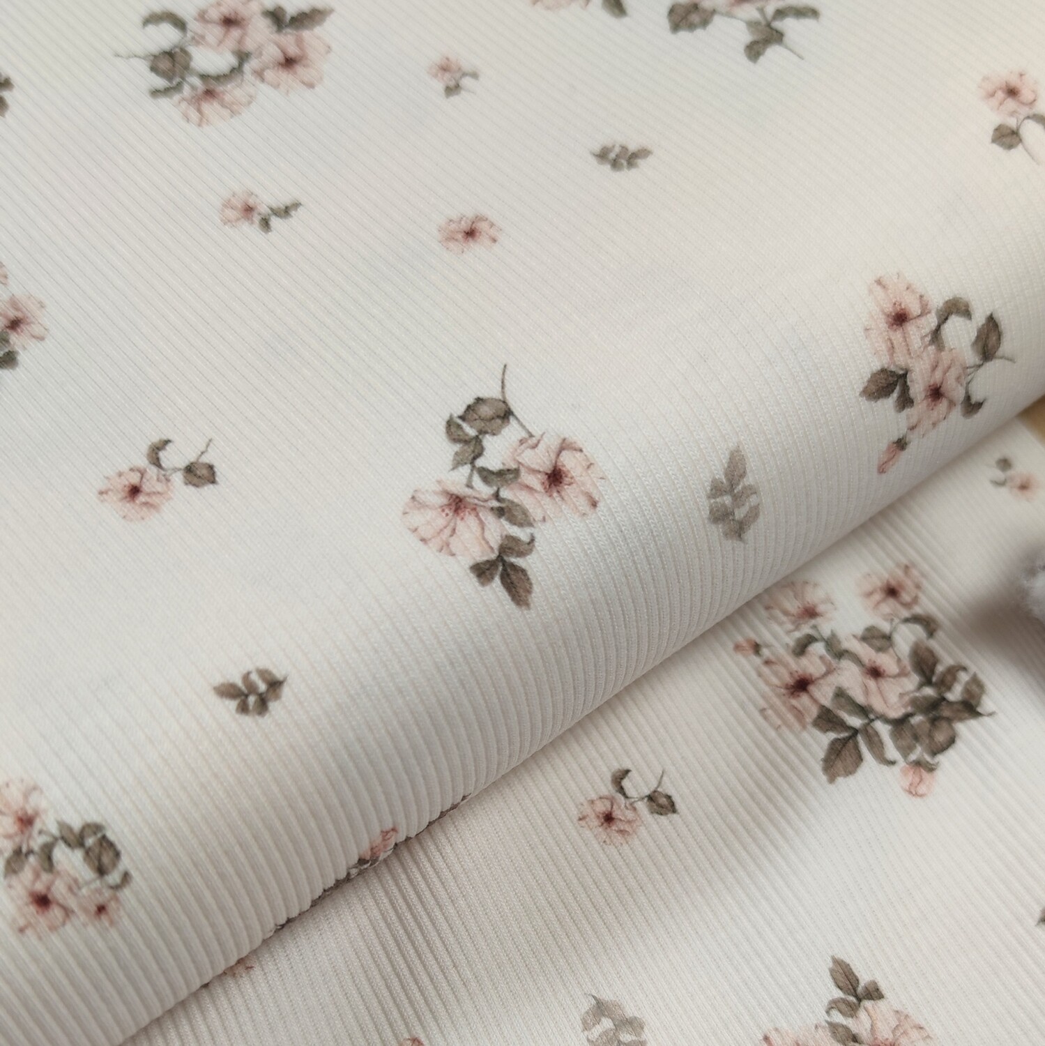 Leggings - Rib Jersey Boho Flowers Creme 