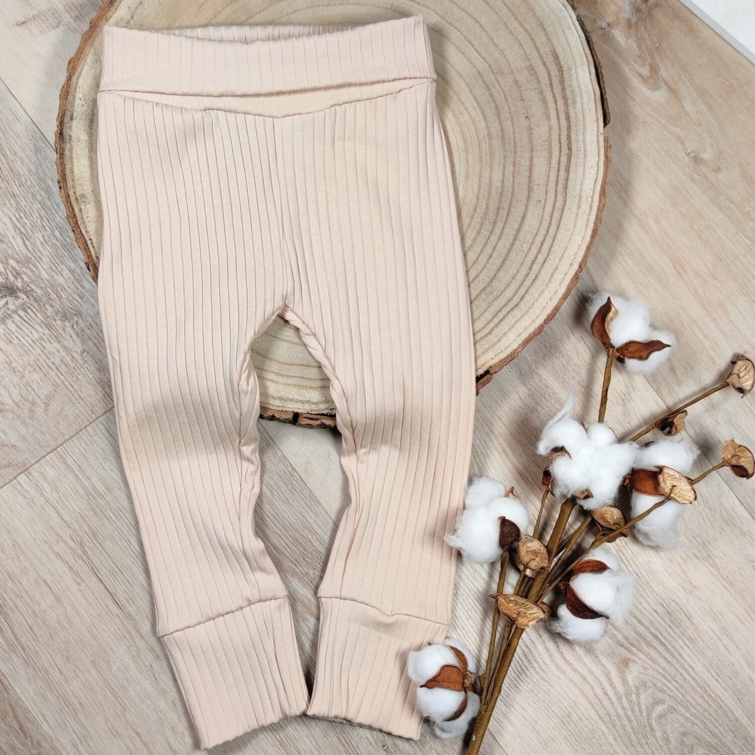 Breit-Rib Leggings - Nude Beige