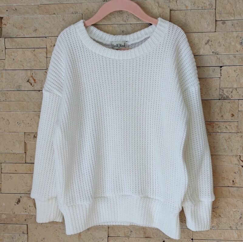 Oversized Grobstrick Pullover - Off-White