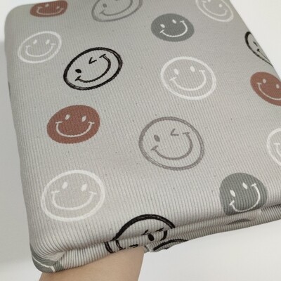 Rib Jersey Pants - Smiley grau 