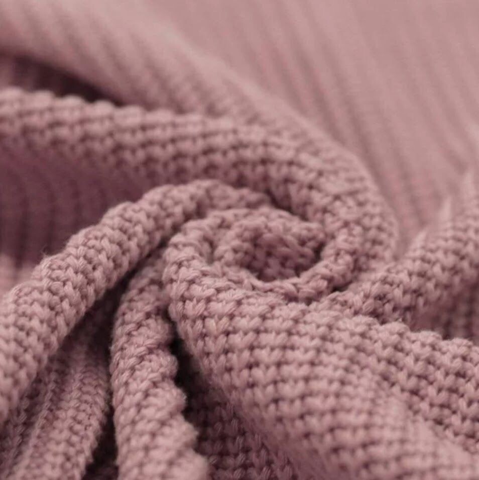 Oversized Grobstrick Pullover - Mom Pulli - Rosa