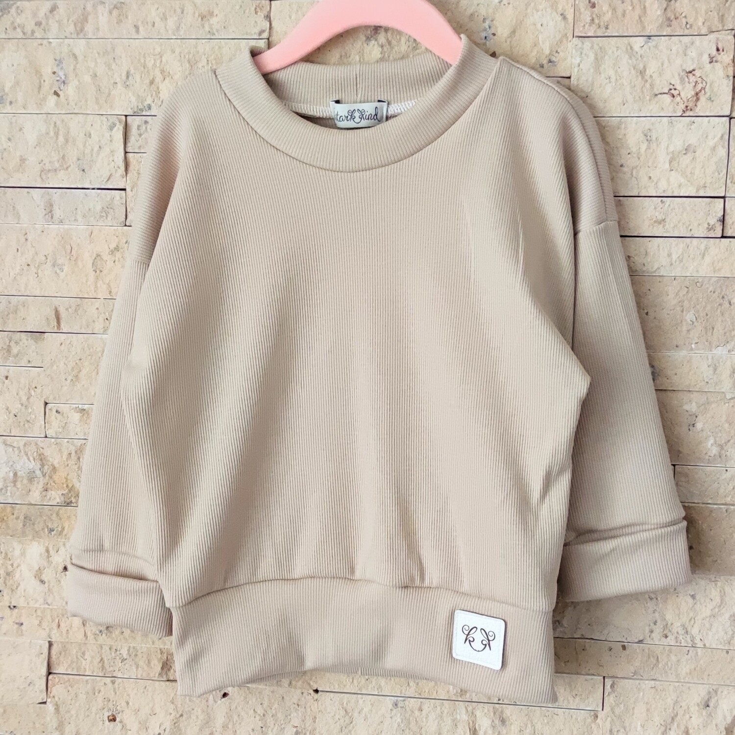 Oversized Rib Pullover - Cappuccino
