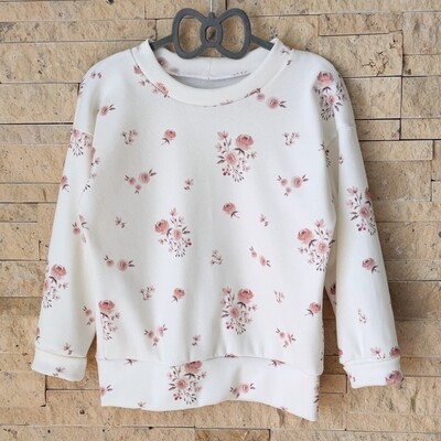 (Sofortkauf) Pullover Rib Jersey - Kleine Rosen - Gr. 98/104 (Sofortkauf) Pullover Rib Jersey - Kleine Rosen - Gr. 98/104