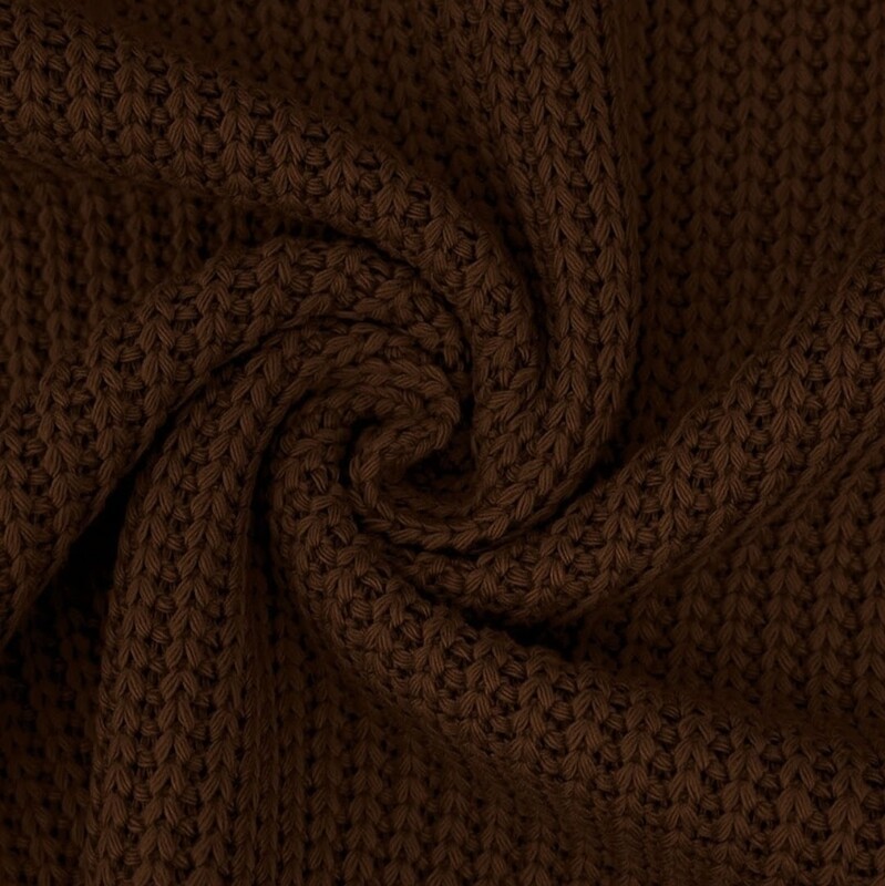 Oversized Grobstrick Pullover - Mom Pulli - Dunkelbraun 