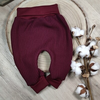 Cozy Grobstrick Pants - Berry