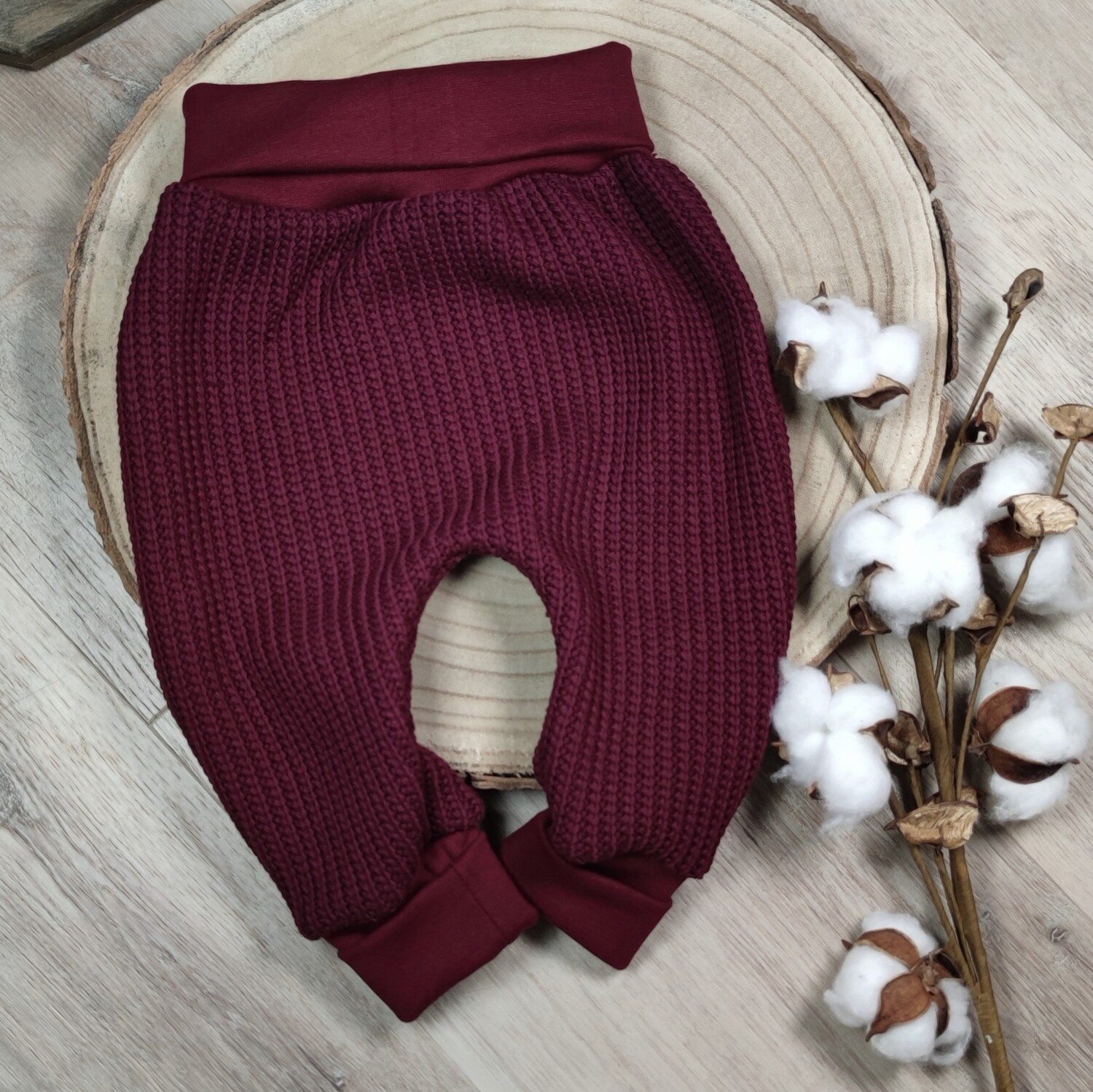 Cozy Grobstrick Pants - Berry