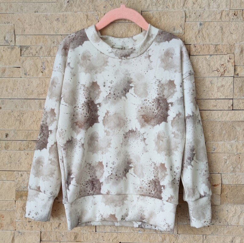 (Sofortkauf) Pullover Rib Jersey - Splashes Taupe - Gr. 98/104