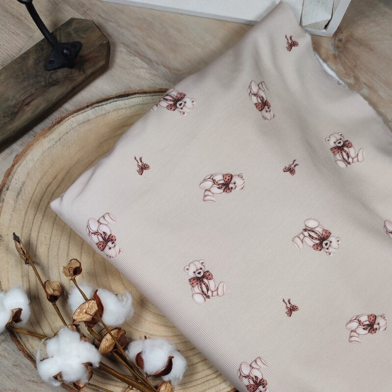 Stirnband Rib Jersey - Teddy Schleife 