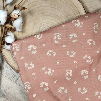 Halstuch mit Druckknöpfen - Rib Jersey - Gänseblümchen Halstuch mit Druckknöpfen - Rib Jersey - Gänseblümchen