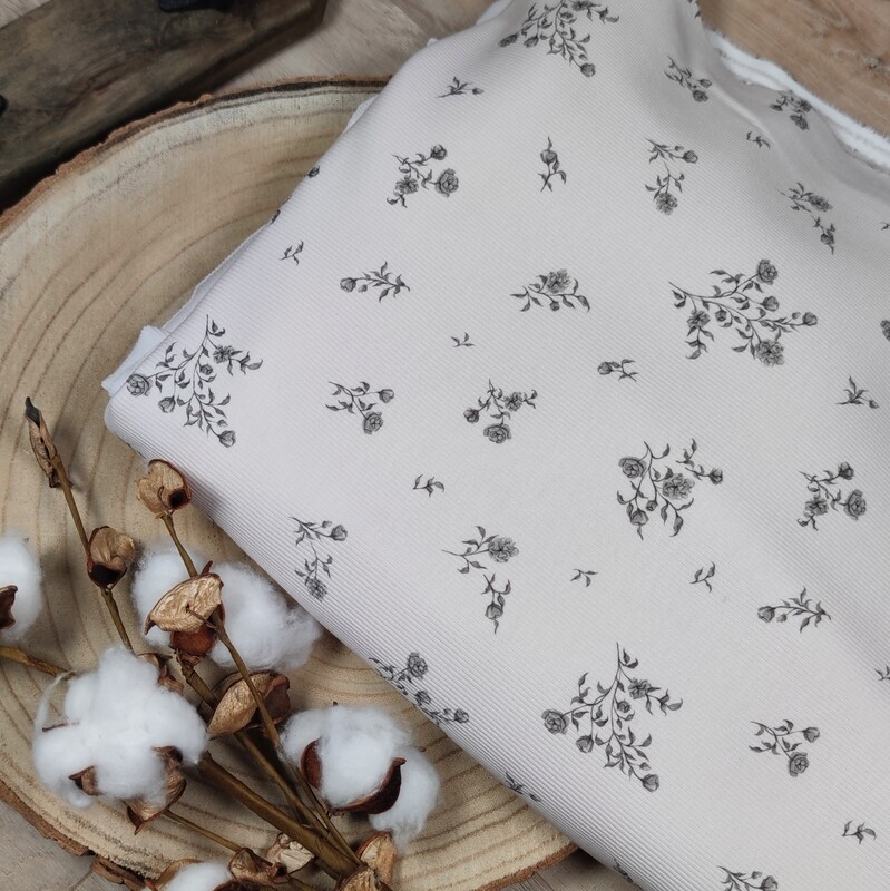Bluse - Rib Jersey Rosen Anthrazit 