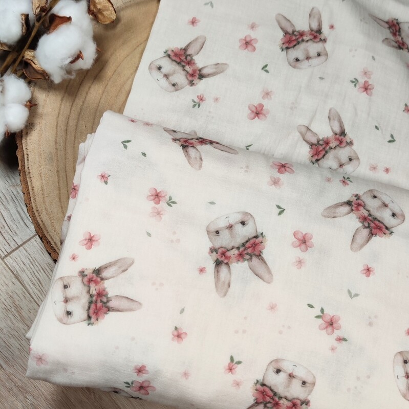 Rüschen Shirt Musselin - süßes Häschen 