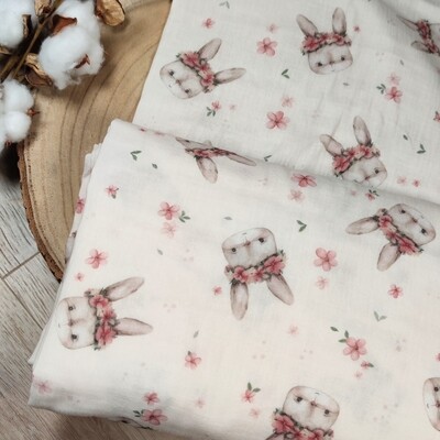 Rüschen Shirt Musselin - süßes Häschen Rüschen Shirt Musselin - süßes Häschen