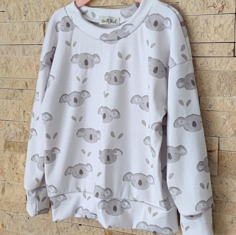 (Sofortkauf) Rib Pullover - Koala - Gr. 98/104