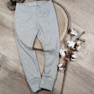 Rib Leggings - Grau meliert