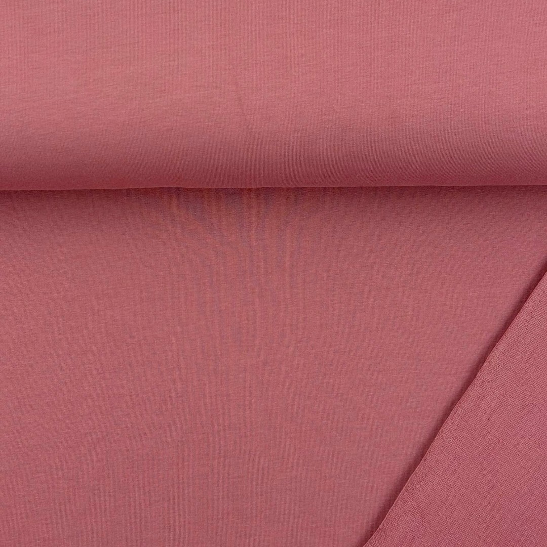 French Terry Pullover mit Rüsche - Altrosa 
