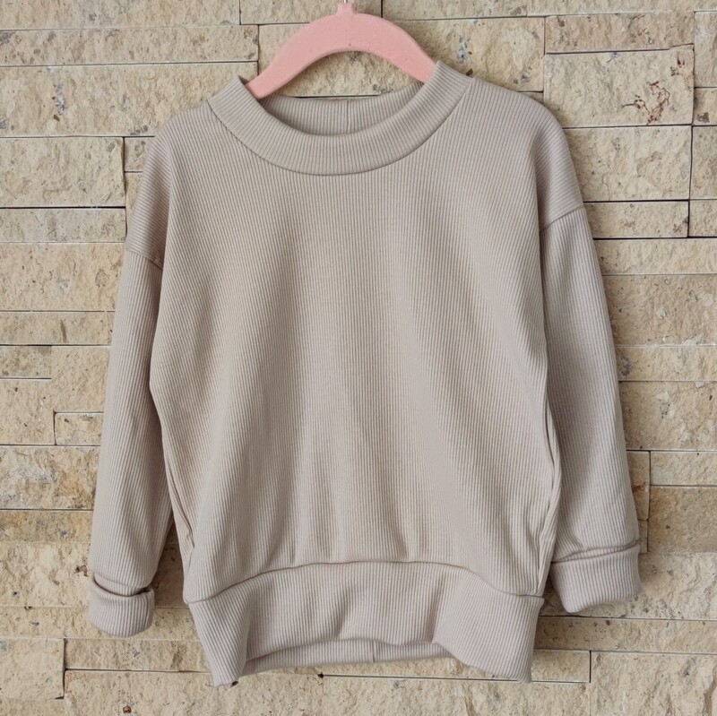 (Sofortkauf) Rib Pullover - Hellbeige - Gr. 86/92