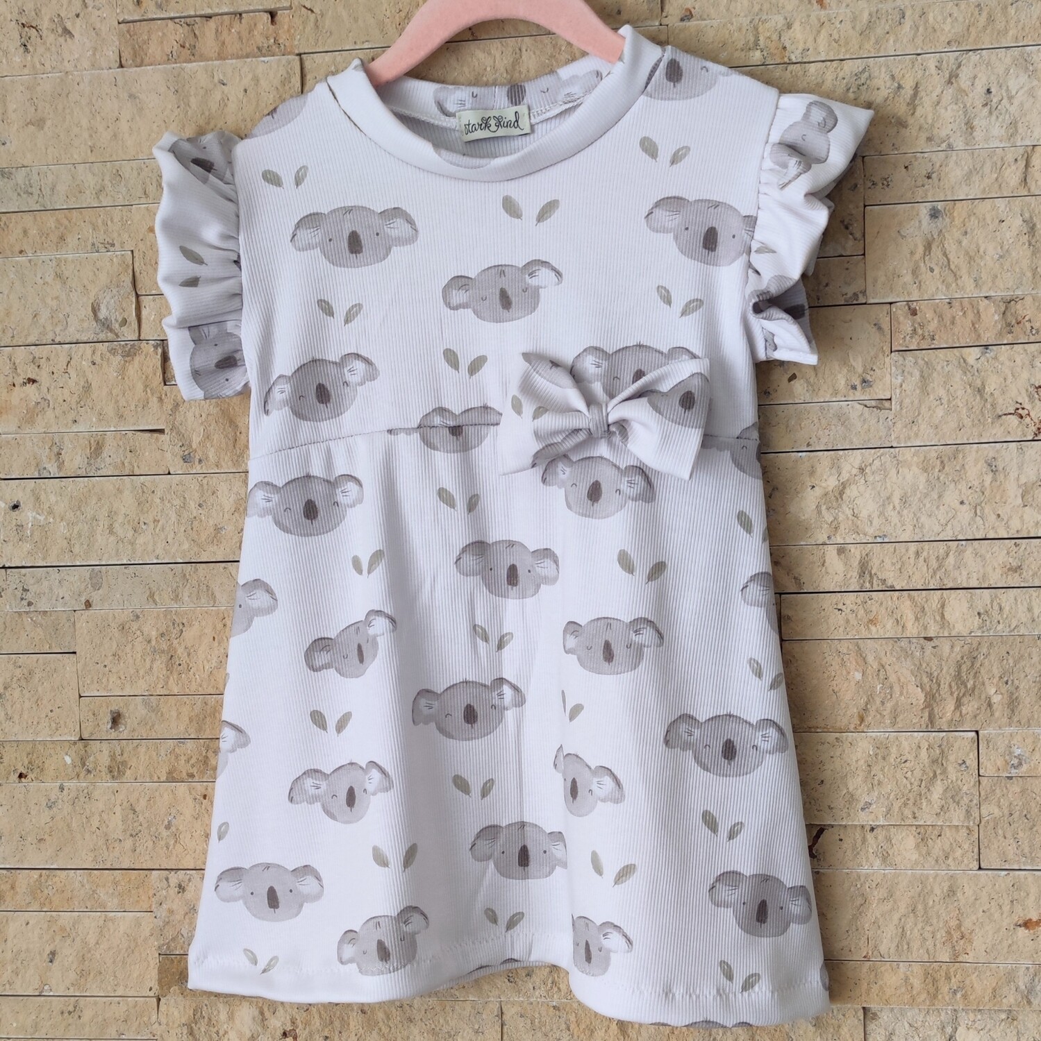 Kleid mit Volant - Rib Jersey Koala