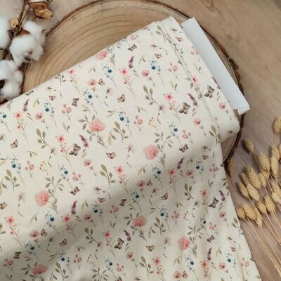 Oversized Langarm Romper - Rib Frühlingswiese Rosa Oversized Langarm Romper - Rib Frühlingswiese Rosa