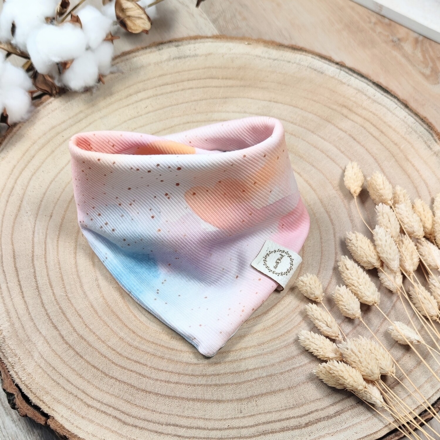 Halstuch mit Druckknöpfen - Rib Jersey - Splashes Multi-Color 