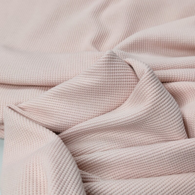 Kleid - Waffeljersey Nude Rosa 