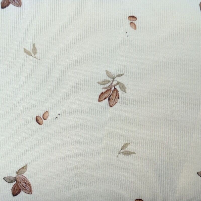 (Stoff) Rib Jersey - kleine Kakaobohne