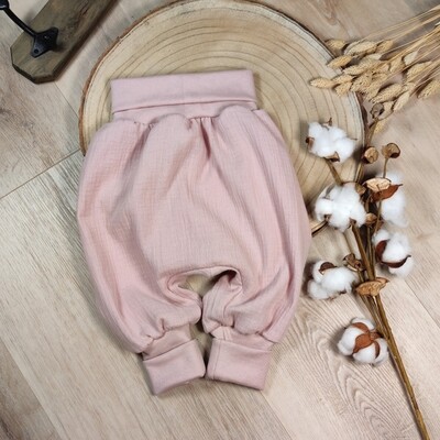 Mitwachshose Musselin - Nude Rosa Mitwachshose Musselin - Nude Rosa