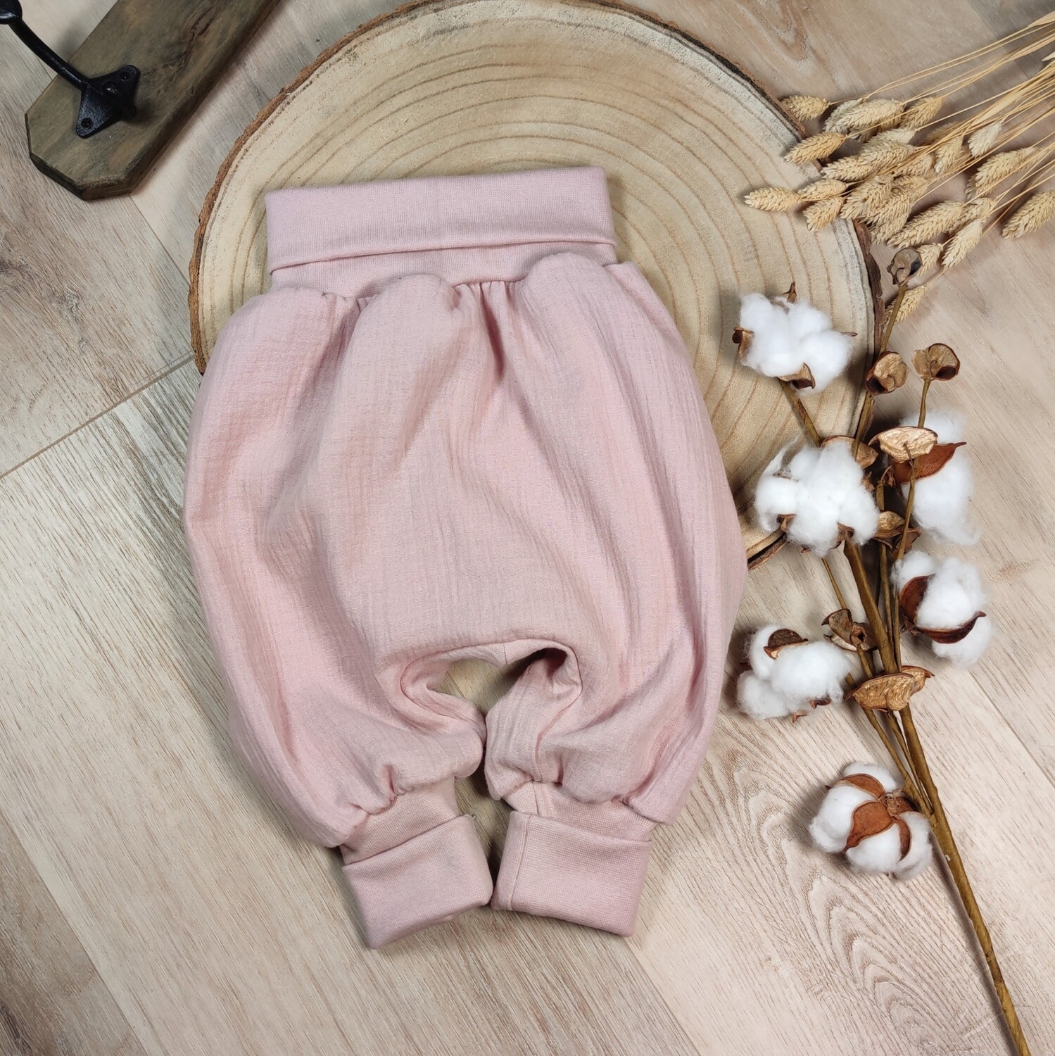 Mitwachshose Musselin - Nude Rosa
