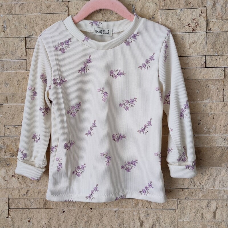 Rib Jersey Longsleeve - Blüte Flieder 