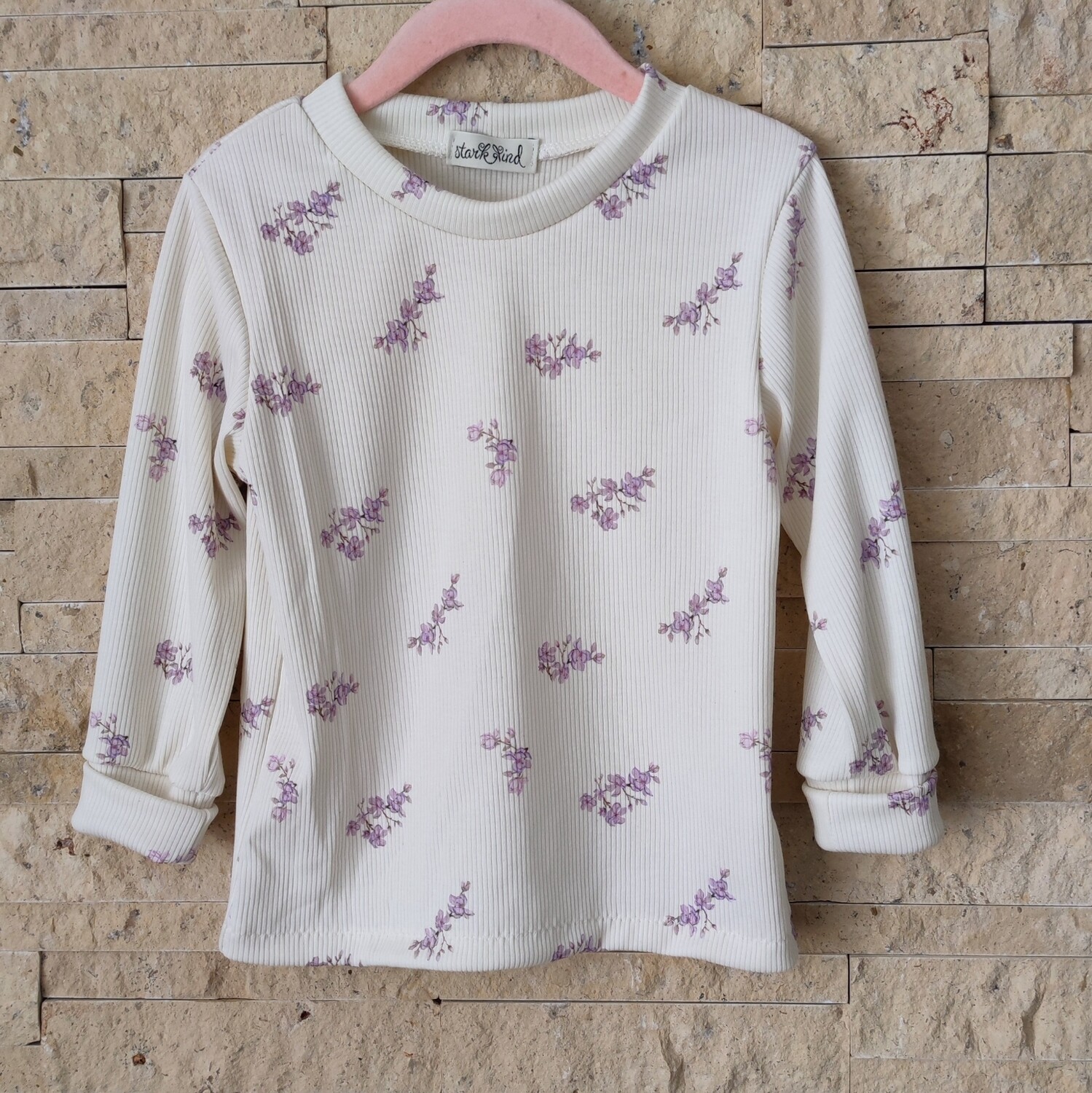 Rib Jersey Longsleeve - Blüte Flieder 