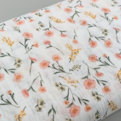 Halstuch mit Druckknöpfen - Musselin - Frühlingserwachen Halstuch mit Druckknöpfen - Musselin - Frühlingserwachen