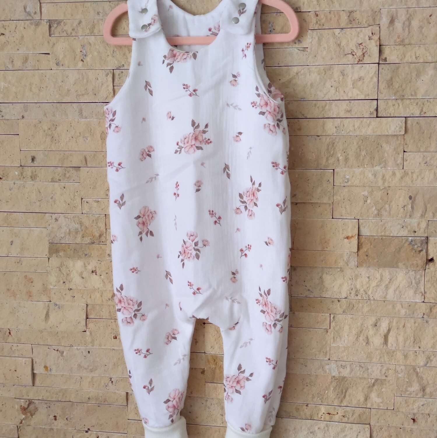 Romper - Musselin Rosa Blumen 