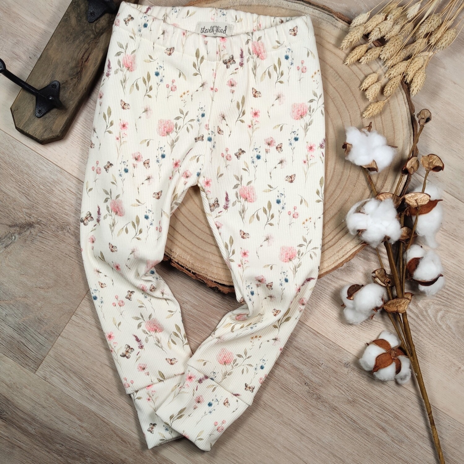 Leggings - Rib Jersey Frühlingswiese Rosa
