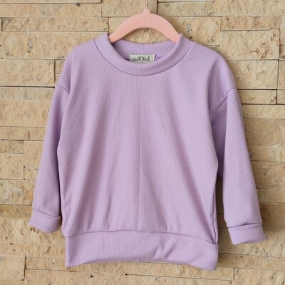 Rib Jersey Pullover - Flieder 