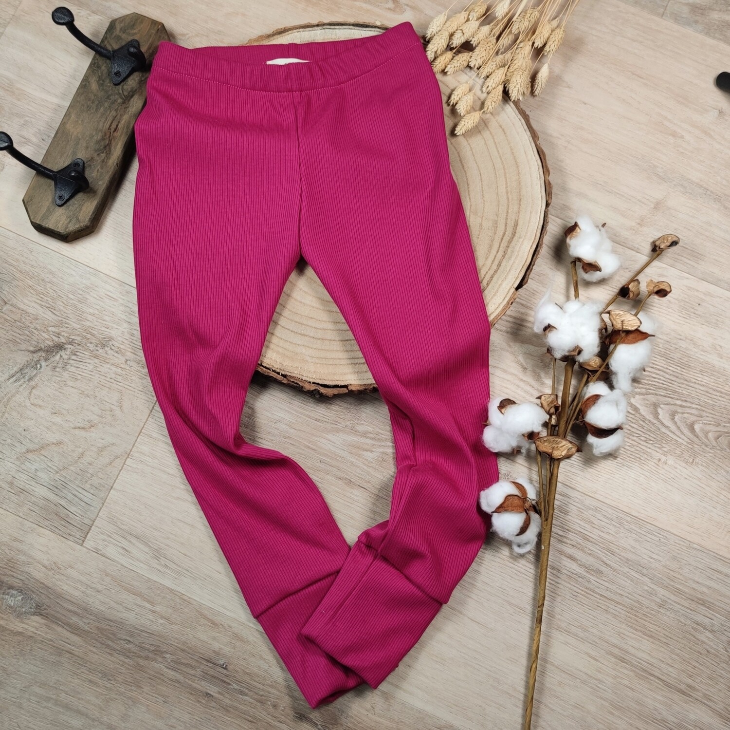 Rib Leggings - Magenta 