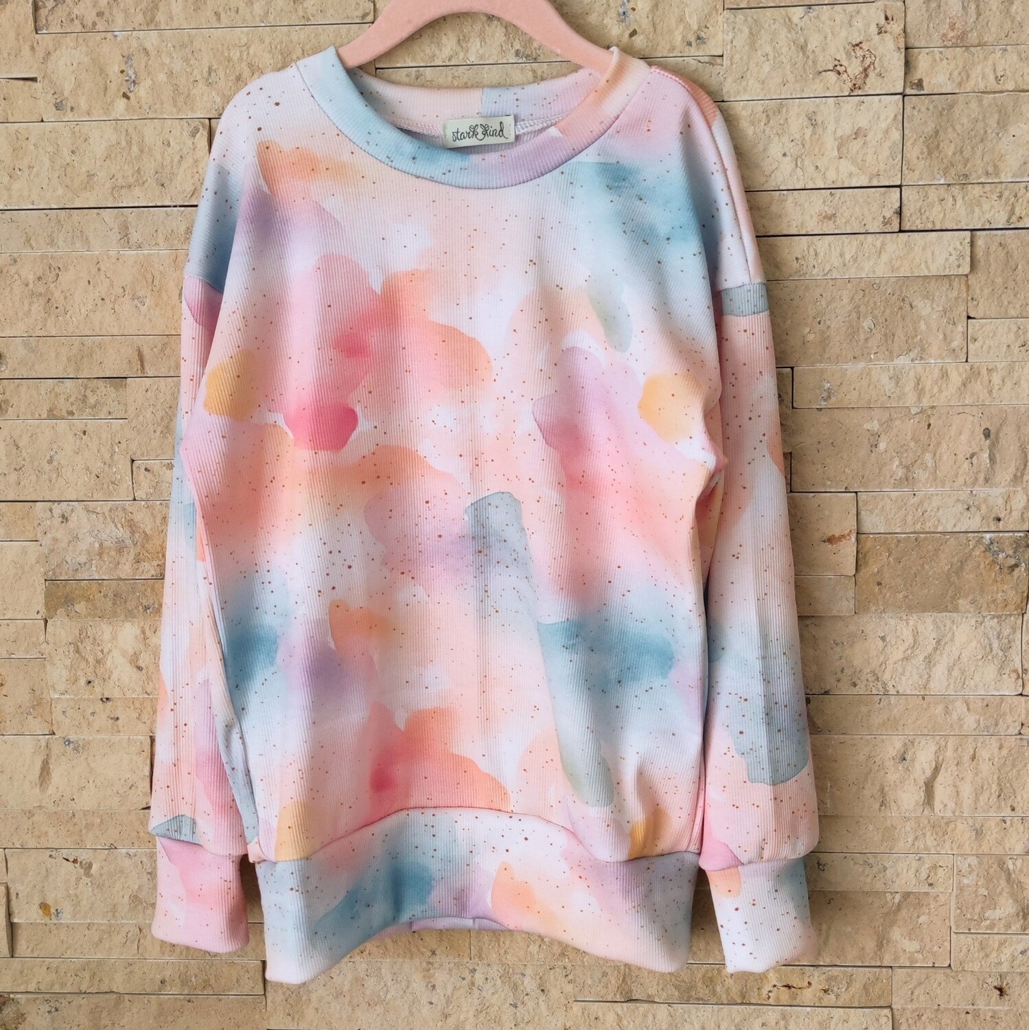 Pullover Rib Jersey - Splashes Multi-Color