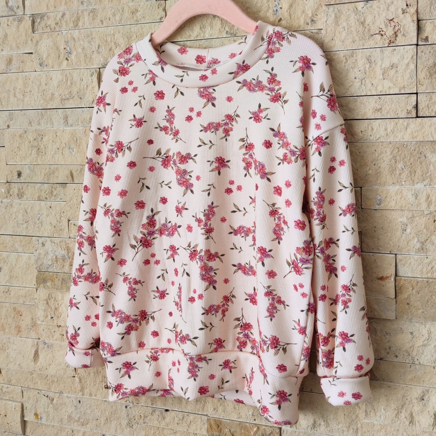 Pullover Rib Jersey - Frühlingsblüten 