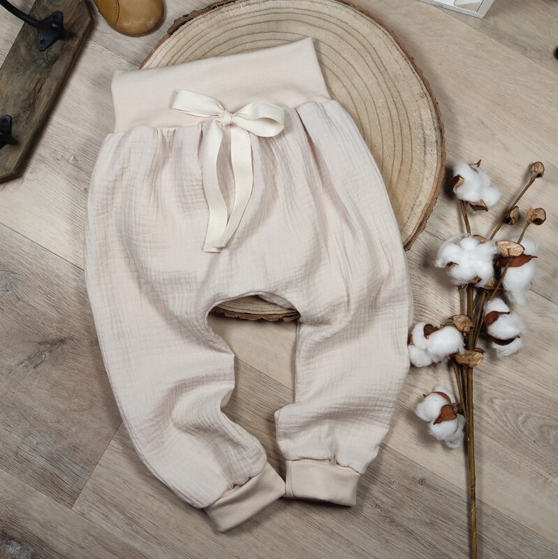 Musselin Hose - Hellbeige