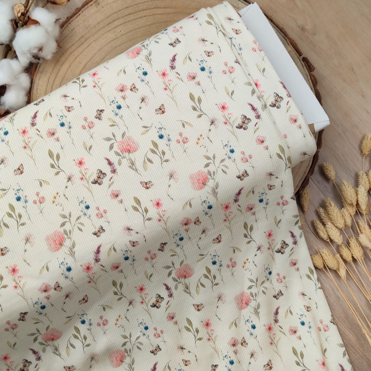 Bummie Rib Jersey - Frühlingswiese Rosa 