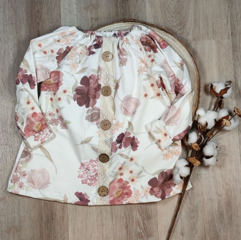 Bluse - Aquarellblumen 